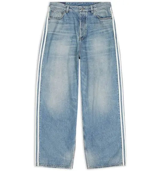 Balenciaga x adidas Large Denim Baggy Pants