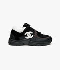CHANEL - TRAINERS Mesh, Suede Calfskin & Grained Calfskin 
Black & White