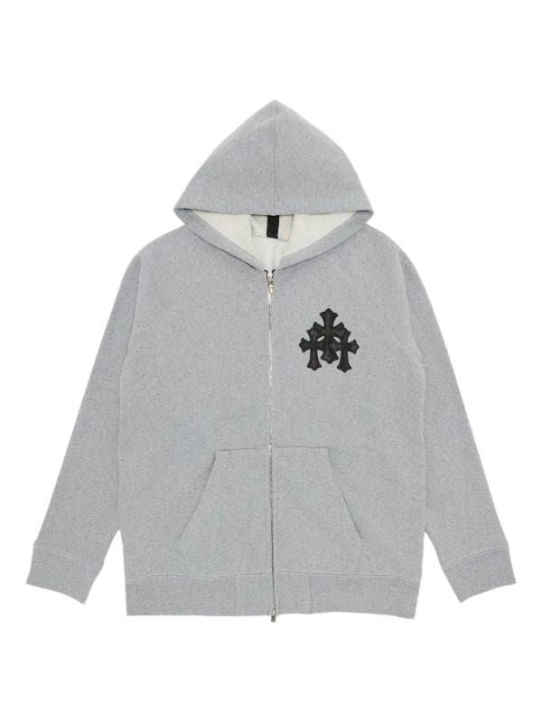 Chrome Hearts
cross-patch zip-up hoodie