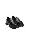 Prada Monolith brushed leather loafers