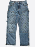Louis Vuitton blue monogram carpenter jeans