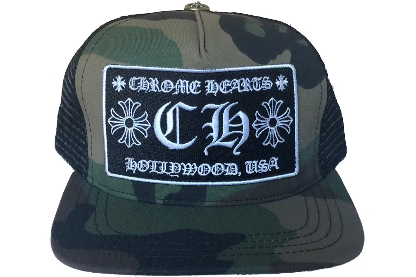Chrome Hearts CH Hollywood Trucker Hat - Camo