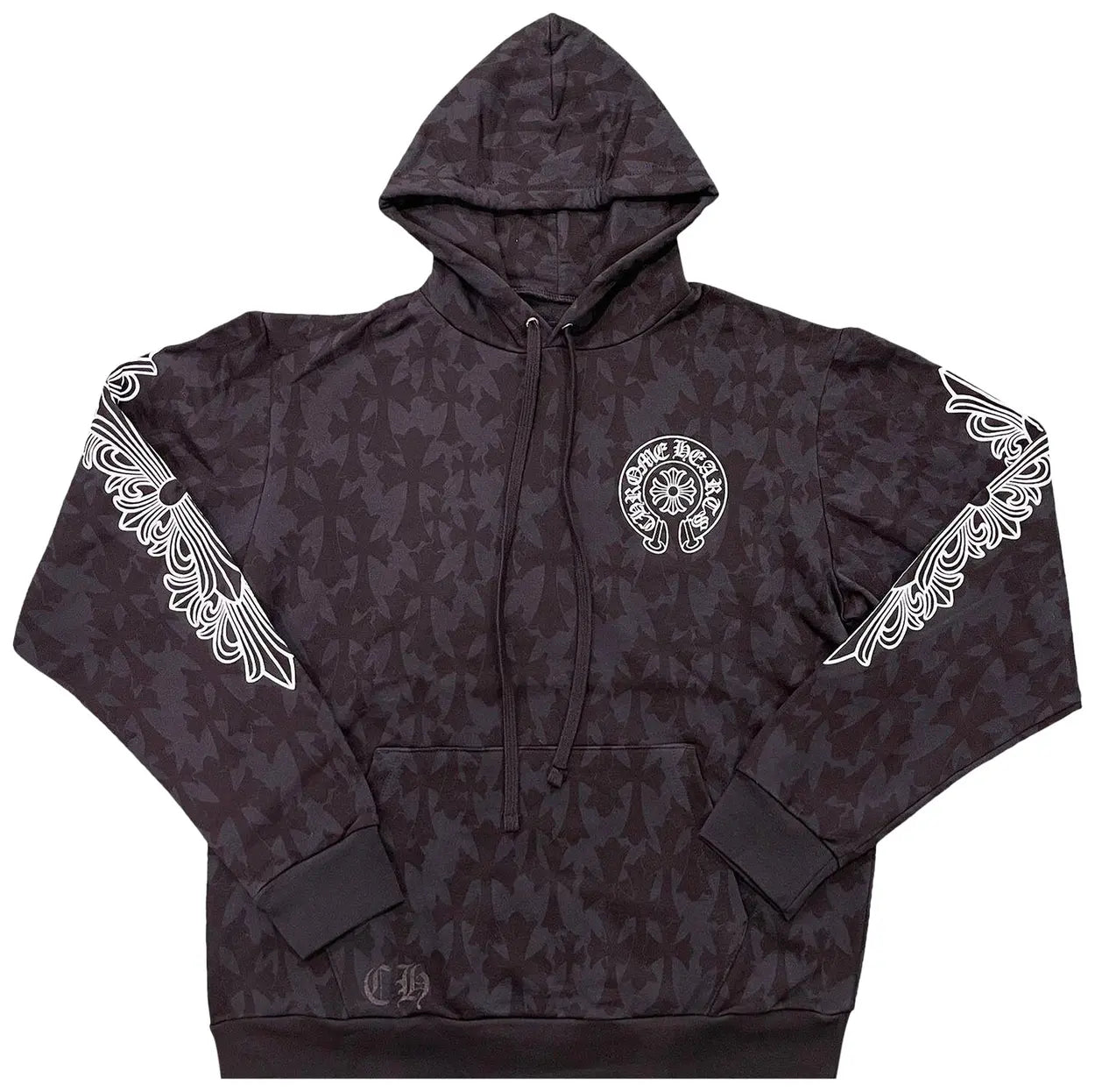 Chrome Hearts Plus Cross All Over Print Hoodie 'Black'